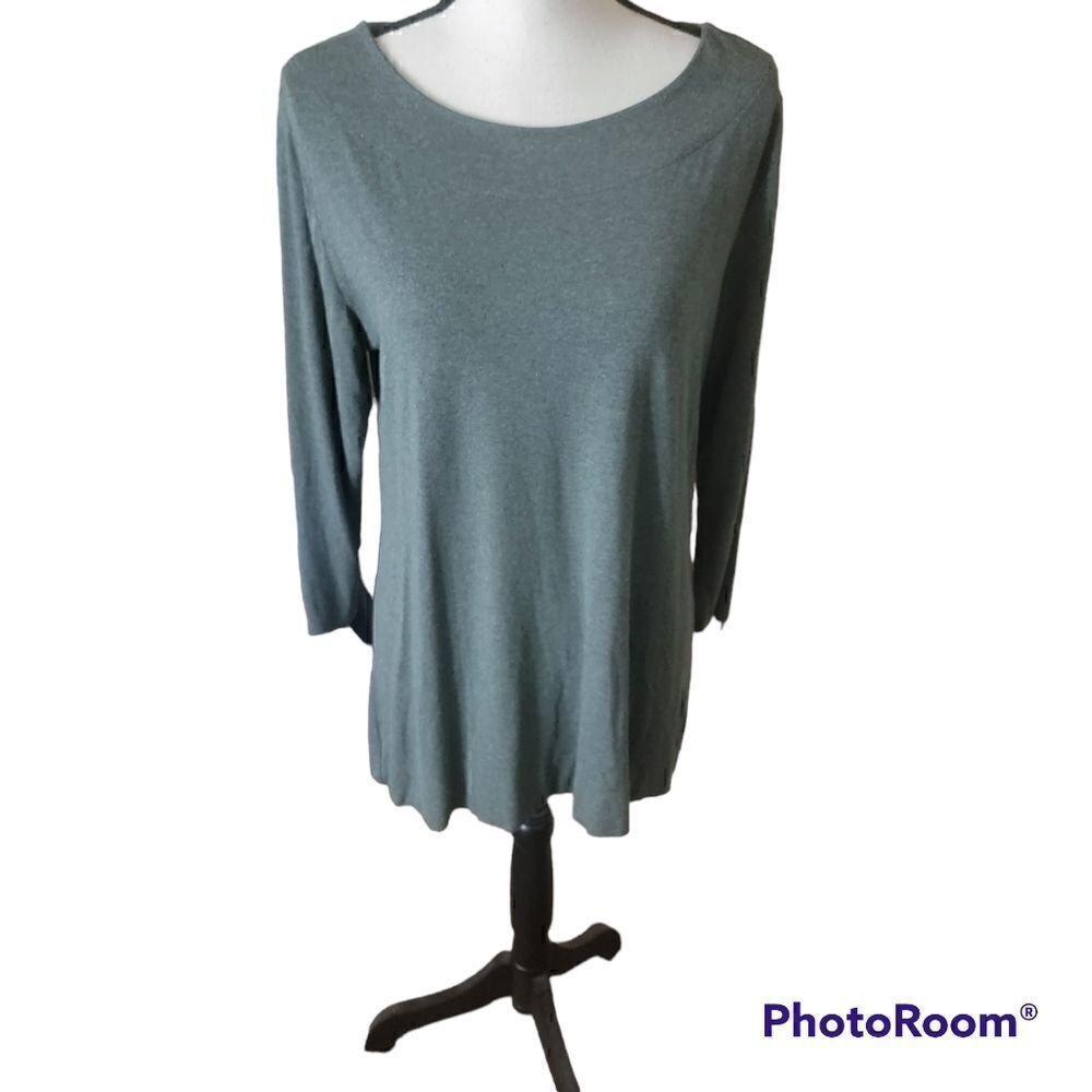 Soft Surroundings Tunic with Zipper Detail on the Arms. Size L.